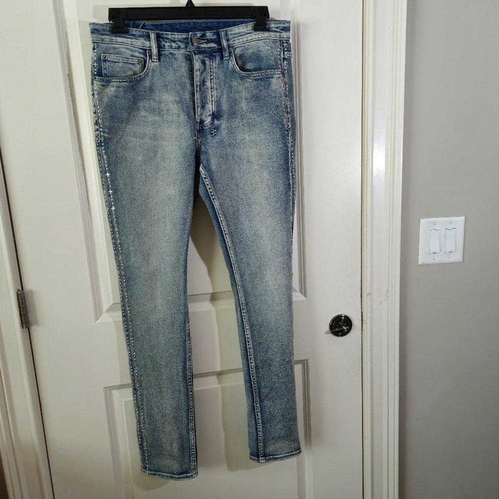 KSUBI Chitch Punk Metalik Denim Jeans Men's Size 33x33
